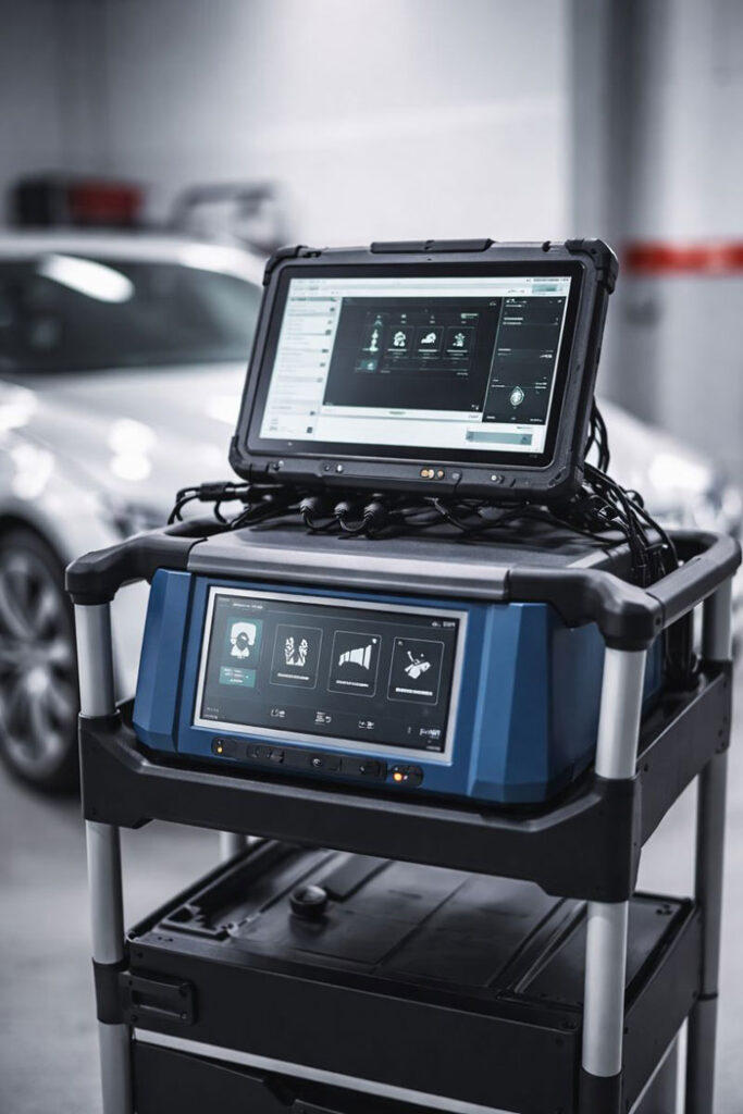 ADAS camera calibration service in Phoenix Arizona using diagnostic calibration equipment